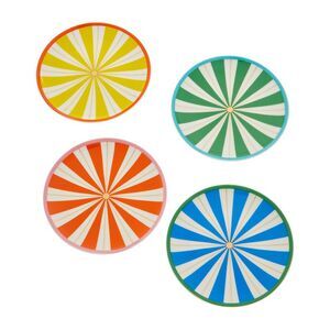 Jonathan Adler Set Of 4 Portofino Coasters, Multicolor